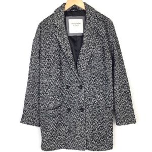 Abercrombie Fitch Madeline Herringbone Tweed Coat